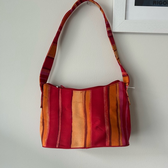 Striped Red and Orange Women's Bag - Picture 2 of 6